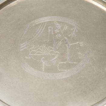 Sylvia Stave serving tray in pewter by C.G. Hallberg at Studio Schalling