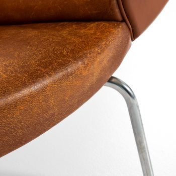 Hans Wegner AP47 easy chair in brown leather at Studio Schalling