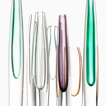 Gunnar Nylund glass vases by Strömbergshyttan at Studio Schalling