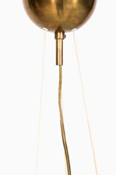 Ceiling lamp in brass and etched glass by Orrefors at Studio Schalling