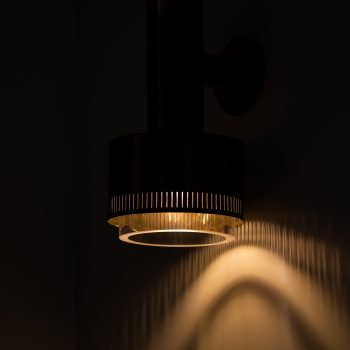 Kay Kørbing wall lamps in brass and glass by Lyfa at Studio Schalling