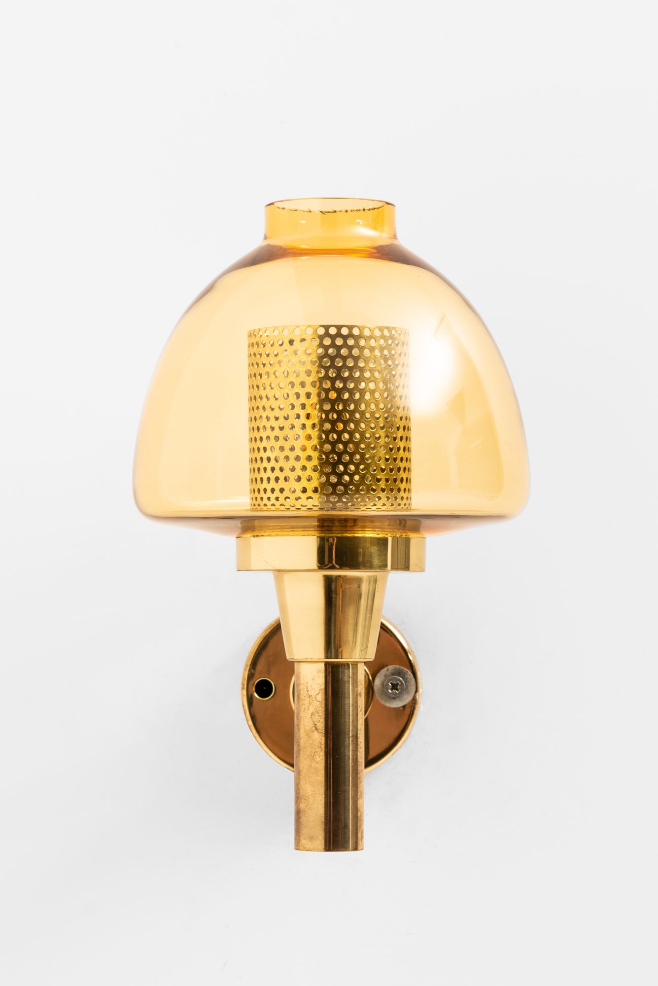 Hans-Agne Jakobsson wall lamps in brass and glass at Studio Schalling