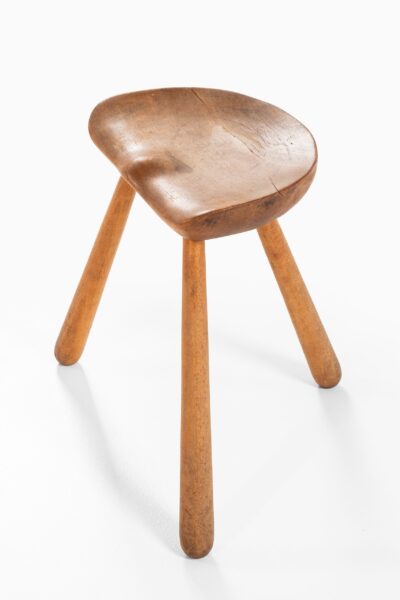 3-legged stool in beech at Studio Schalling