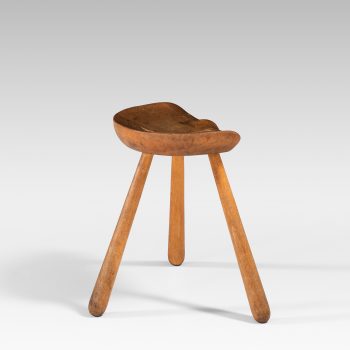 3-legged stool in beech at Studio Schalling