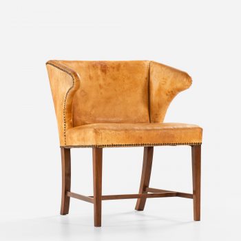 Frits Henningsen attributed armchair in natural leather at Studio Schalling