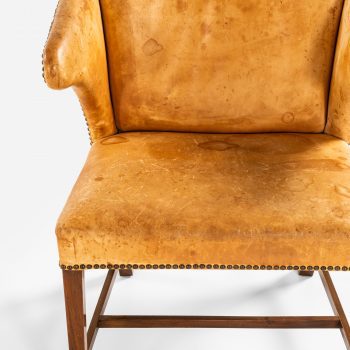 Frits Henningsen attributed armchair in natural leather at Studio Schalling