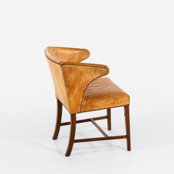 Frits Henningsen attributed armchair in natural leather at Studio Schalling
