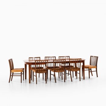 Frits Henningsen dining chairs in cuban mahogany at Studio Schalling