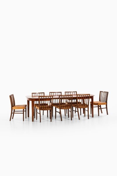 Frits Henningsen dining chairs in cuban mahogany at Studio Schalling