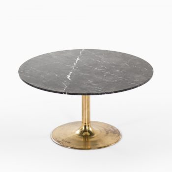 Börje Johanson dining tables in brass and black marble at Studio Schalling