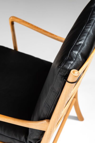 Ole Wanscher Colonial armchairs in ash and black leather at Studio Schalling