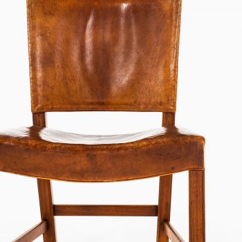 Kaare Klint dining chairs model 3758 in niger leather at Studio Schalling