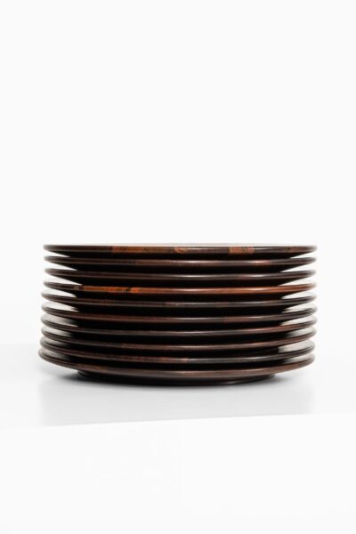 Coaster plates in rosewood attributed to Jens Quistgaard at Studio Schalling