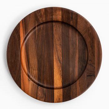 Coaster plates in rosewood attributed to Jens Quistgaard at Studio Schalling
