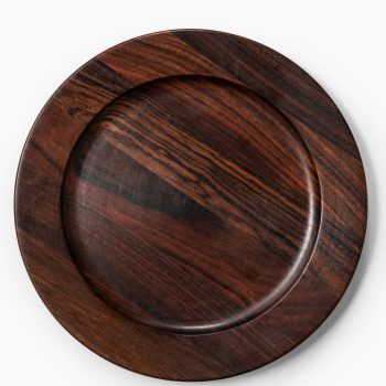 Coaster plates in rosewood attributed to Jens Quistgaard at Studio Schalling