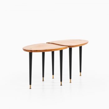 Pair of side tables in pine by unknown designer at Studio Schalling