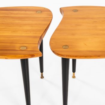 Pair of side tables in pine by unknown designer at Studio Schalling