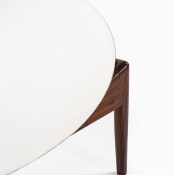 Kristian Solmer Vedel side table in rosewood and steel at Studio Schalling