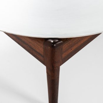Kristian Solmer Vedel side table in rosewood and steel at Studio Schalling