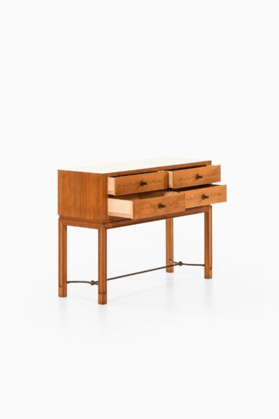 Sideboard / console table in elm and brass at Studio Schalling