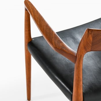 Niels O. Møller armchairs model 57 in teak and leather at Studio Schalling