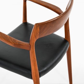 Niels O. Møller armchairs model 57 in teak and leather at Studio Schalling