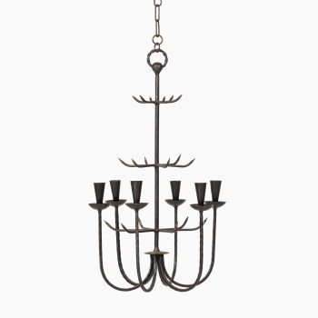 Wrought iron chandelier by unknown designer at Studio Schalling