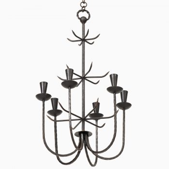 Wrought iron chandelier by unknown designer at Studio Schalling