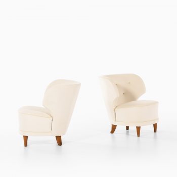 Carl-Johan Boman easy chairs in velvet fabric at Studio Schalling