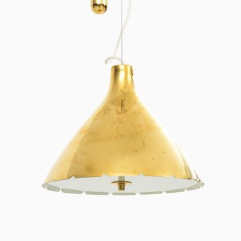 Paavo Tynell counter weight ceiling lamps in brass at Studio Schalling
