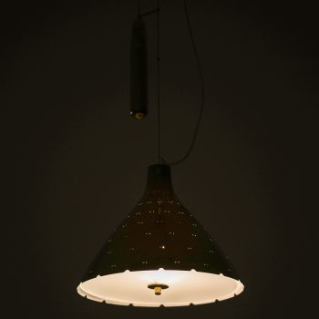 Paavo Tynell counter weight ceiling lamps in brass at Studio Schalling