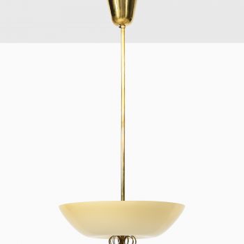 Paavo Tynell ceiling lamps in brass and glass at Studio Schalling