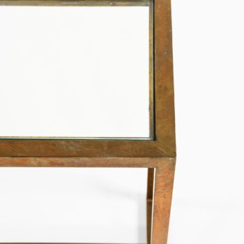 Console table in brass and glass at Studio Schalling