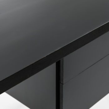 Freestanding desk in steel and lacquered wood at Studio Schalling