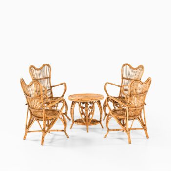Seating group in rattan and cane at Studio Schalling