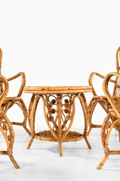 Seating group in rattan and cane at Studio Schalling