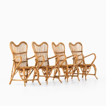 Seating group in rattan and cane at Studio Schalling