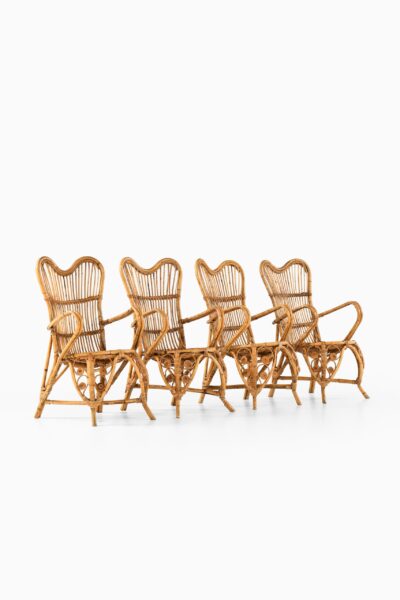 Seating group in rattan and cane at Studio Schalling