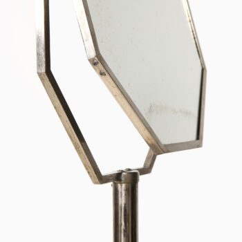 Table mirror in nickel plated brass at Studio Schalling