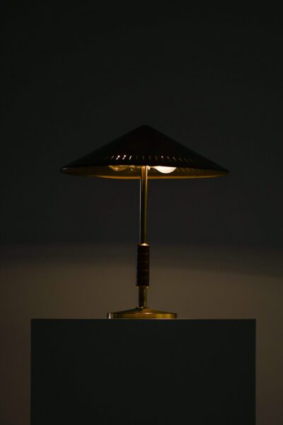 Bent Karlby table lamp in brass by Lyfa at Studio Schalling
