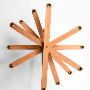 Candlestick in pine and brass at Studio Schalling