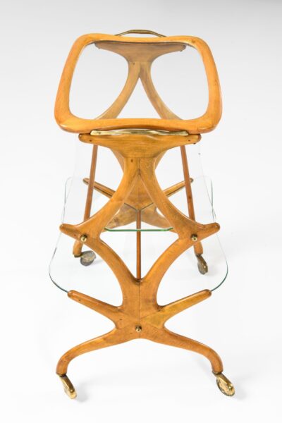 Cesare Lacca attributed trolley in pear wood at Studio Schalling