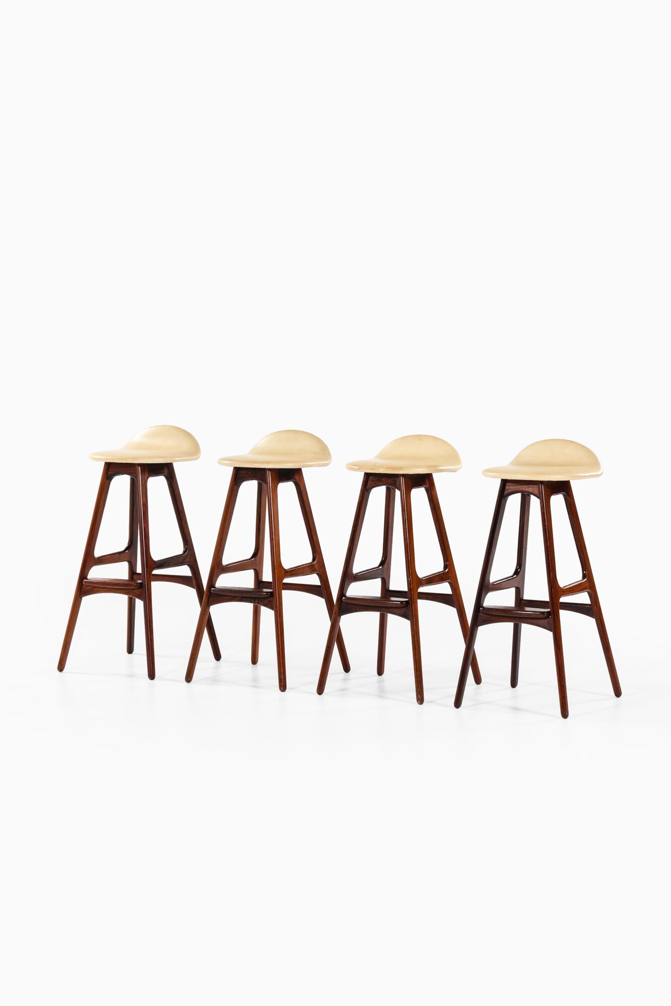 Erik Buck bar stools model OD-61 in rosewood at Studio Schalling