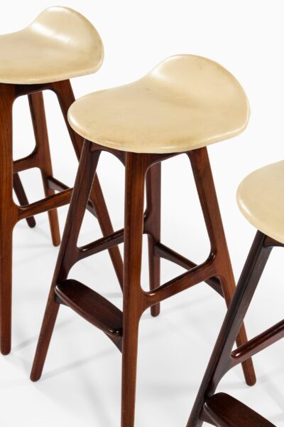 Erik Buck bar stools model OD-61 in rosewood at Studio Schalling