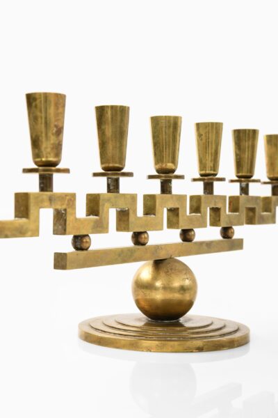 Lars Holmström candlestick in brass at Studio Schalling