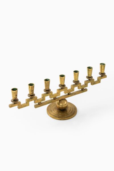 Lars Holmström candlestick in brass at Studio Schalling