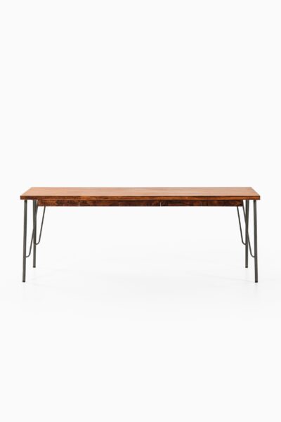 Freestanding desk in rosewood and teak at Studio Schalling