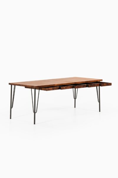 Freestanding desk in rosewood and teak at Studio Schalling