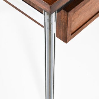 Desk in chromed steel and rosewood at Studio Schalling