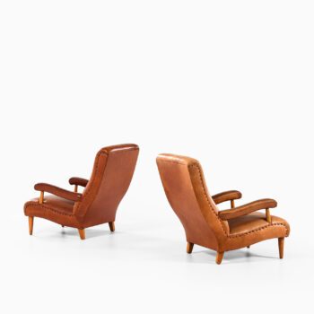 Tage Westberg easy chairs in leather at Studio Schalling